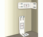 Juego de 2 fisurómetros angulares para la comprobación de las grietas de esquinas